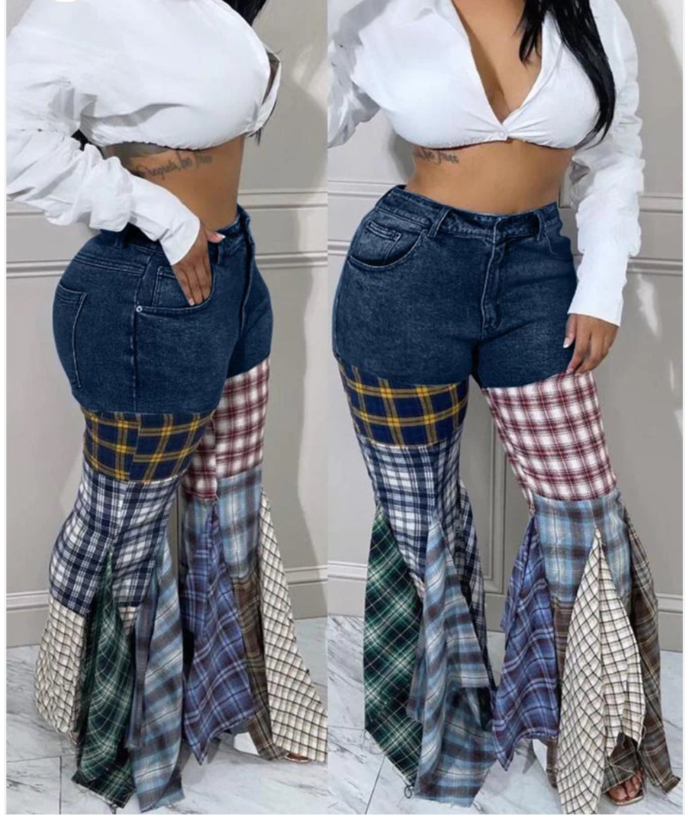 So Plaid Out Denim Jeans