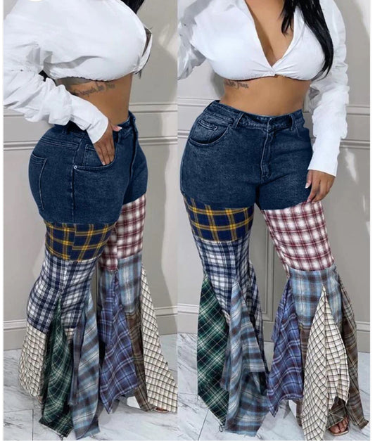 So Plaid Out Denim Jeans