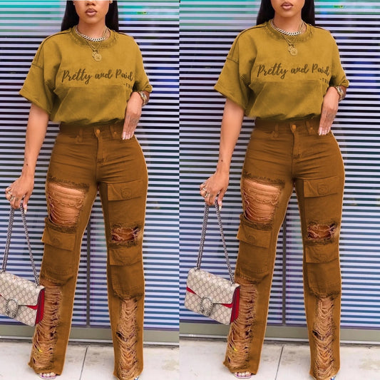 “Pretty and Paid” 2pc Pants Set”