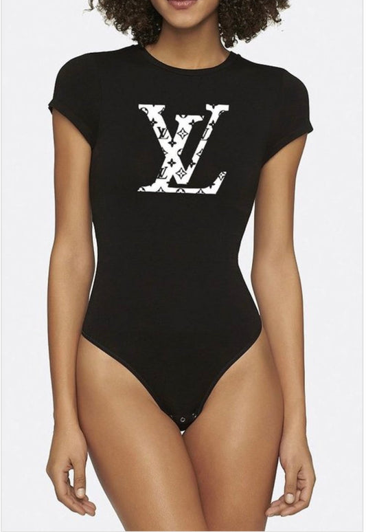 Designer Louis Vuitton Print Bodysuit