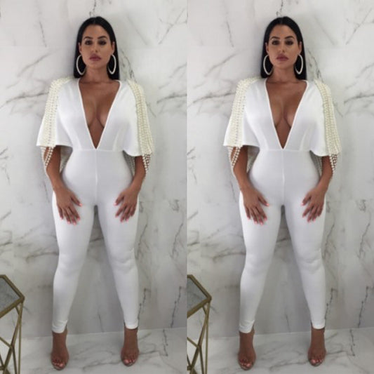 Boss Up Luxury Jumpsuit-White