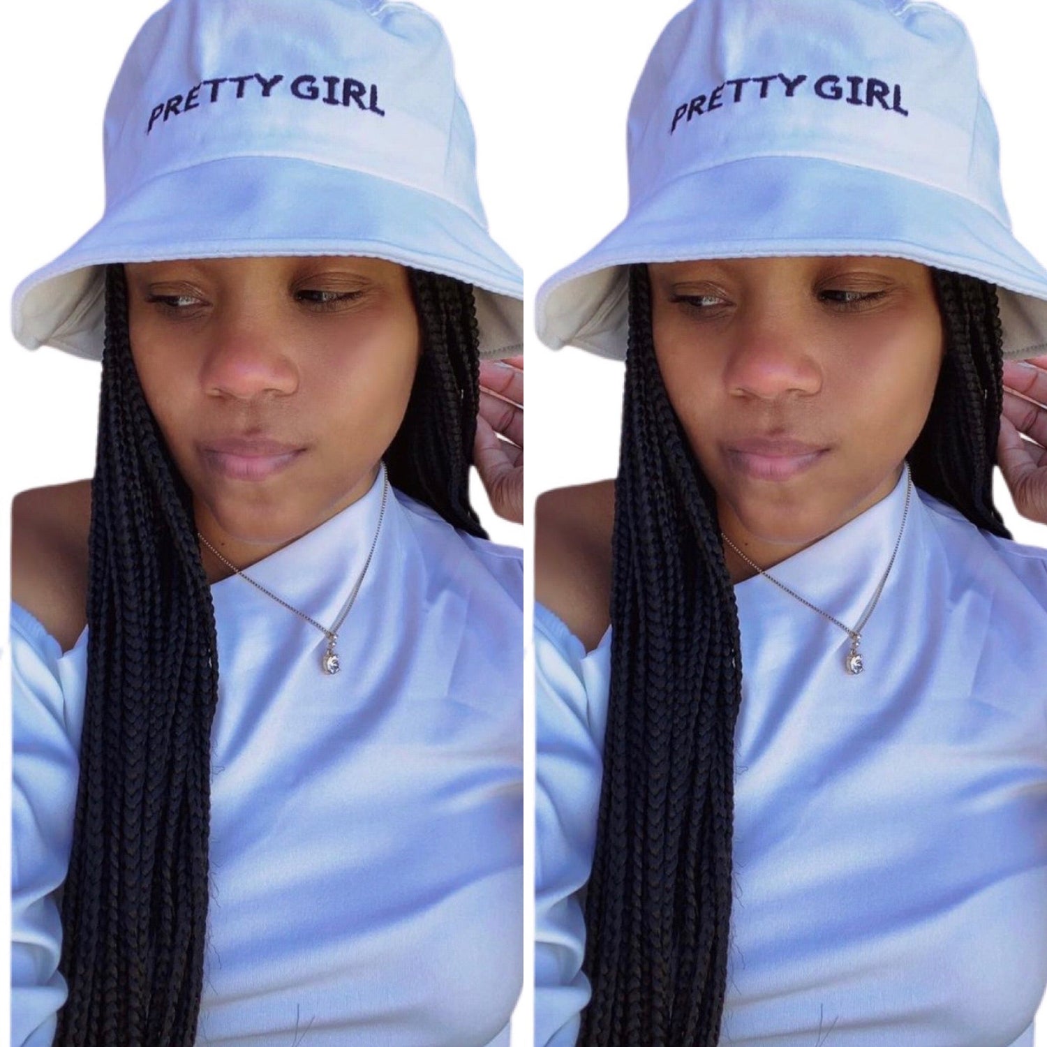 AdoreHER PG  Bucket Hat-White 