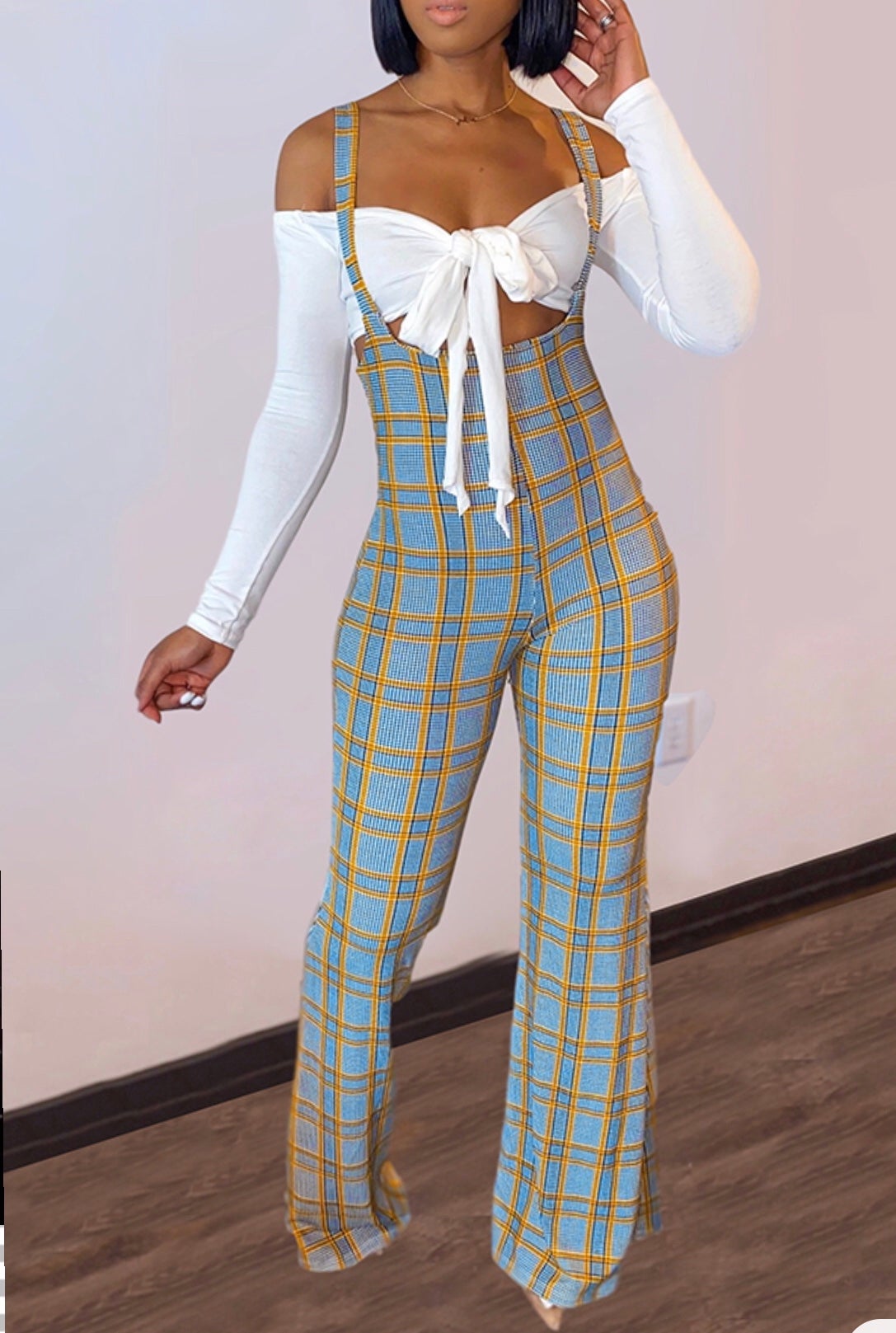 Keep It Preppy Plaid Pants Set