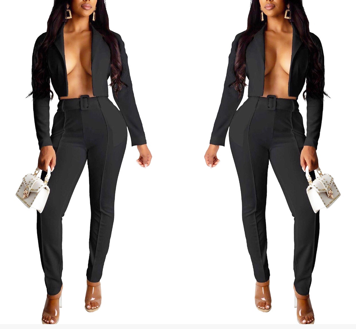 Don’t Mix Business with Pleasure Crop Blazer-Set 