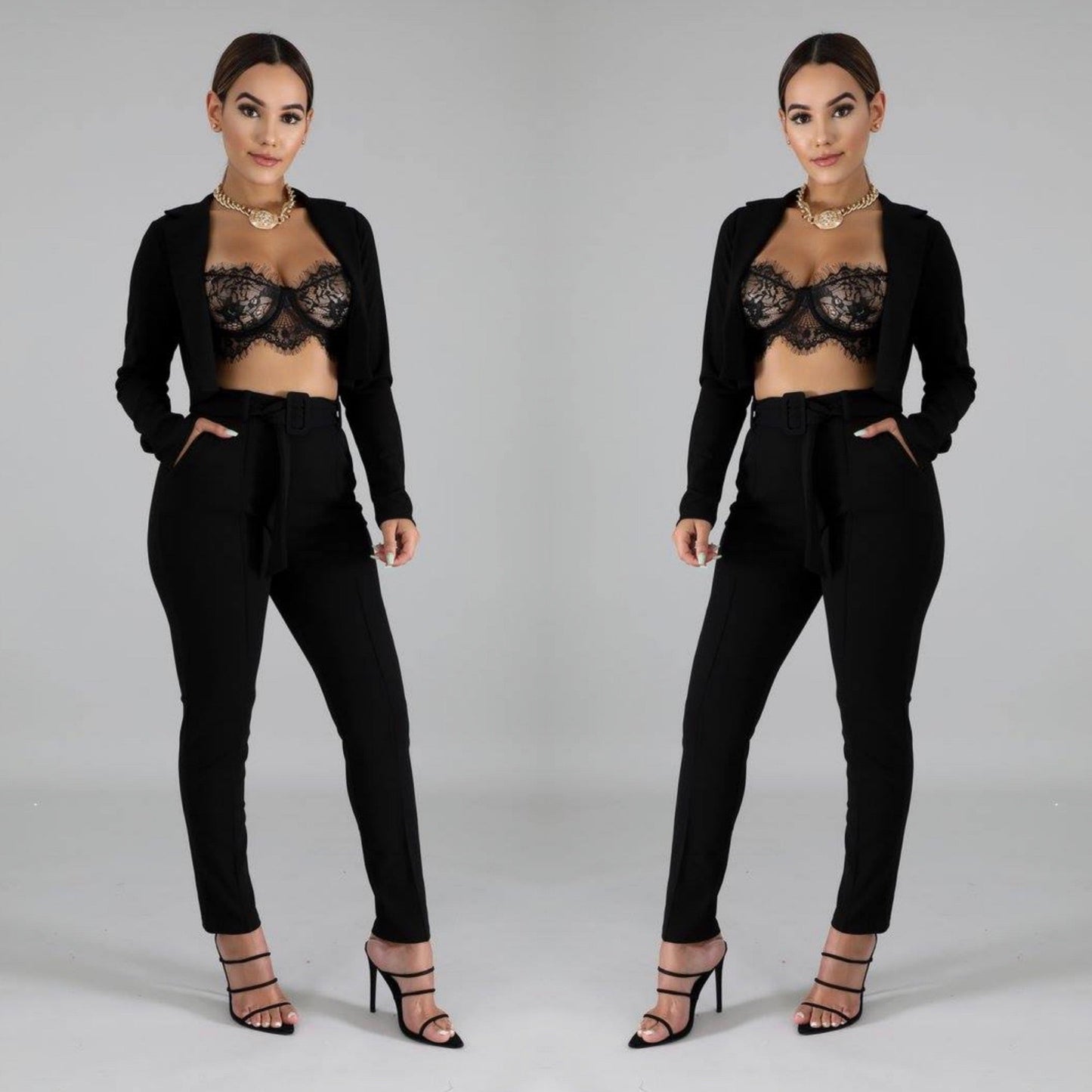 Don’t Mix Business with Pleasure Crop Blazer-Set 