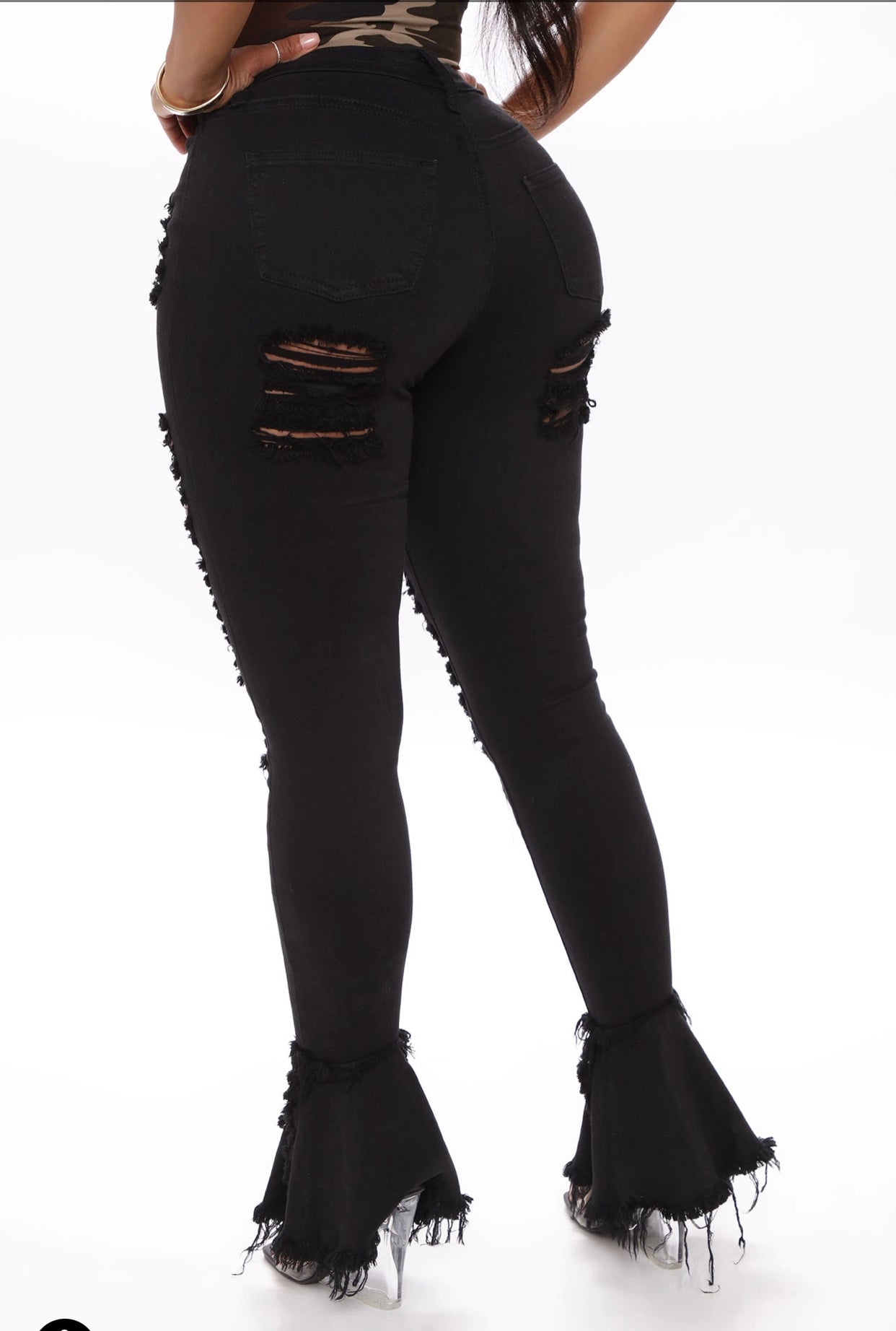 Dare To Flare Jeans-Black