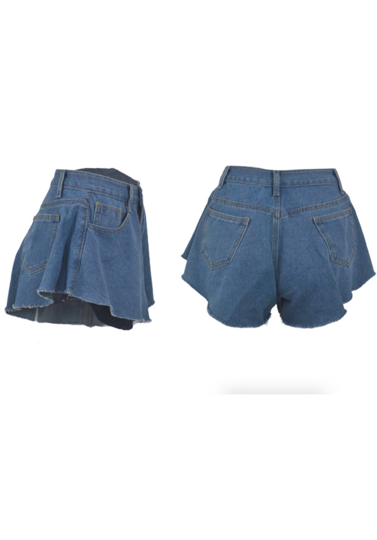 Baddie Flowy  Denim-Shorts