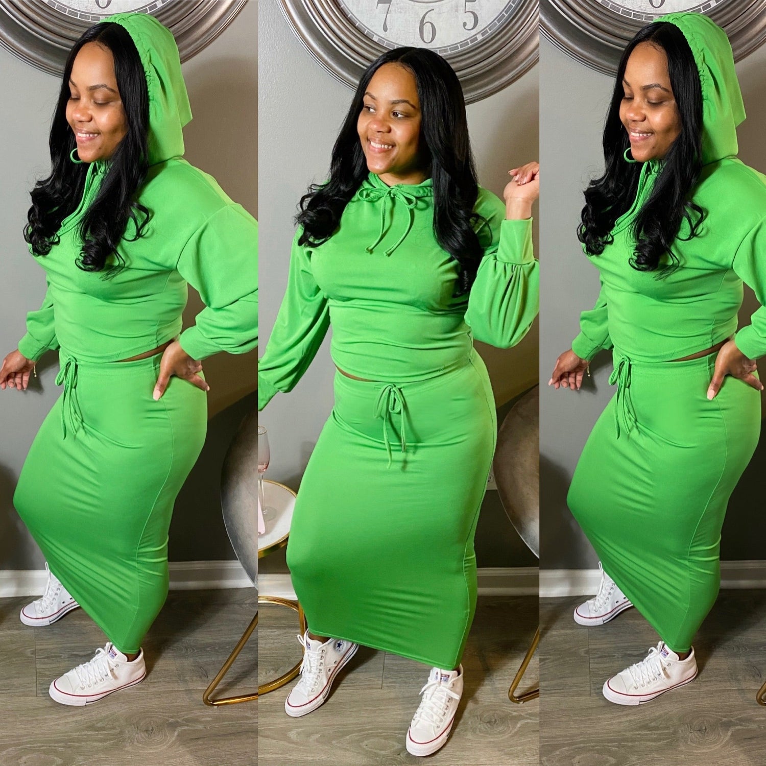 Feeling Lucky Hoodie Skirt Set