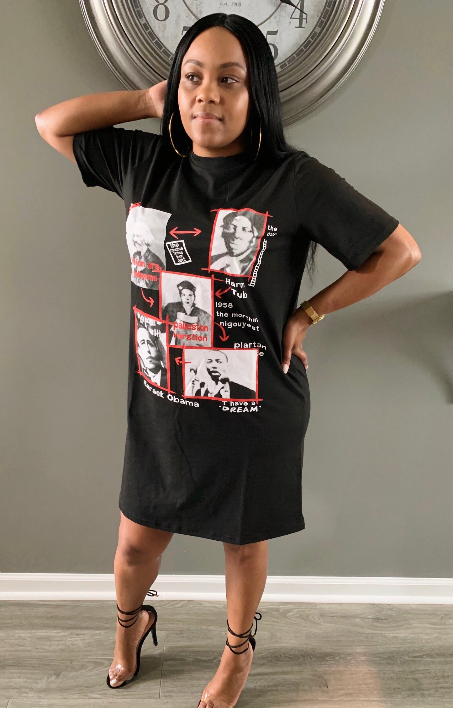 Know Your History-Oversized T-Shirt Dress