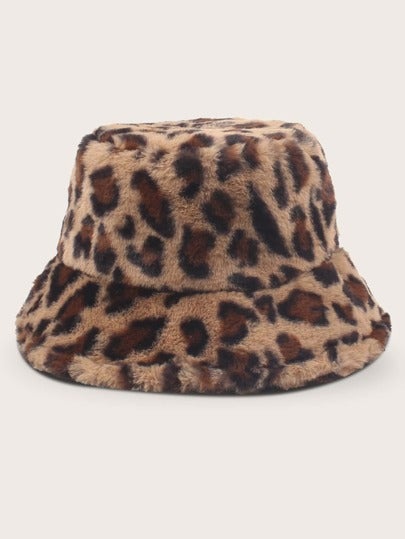 AdoreHER Furry Print Hat