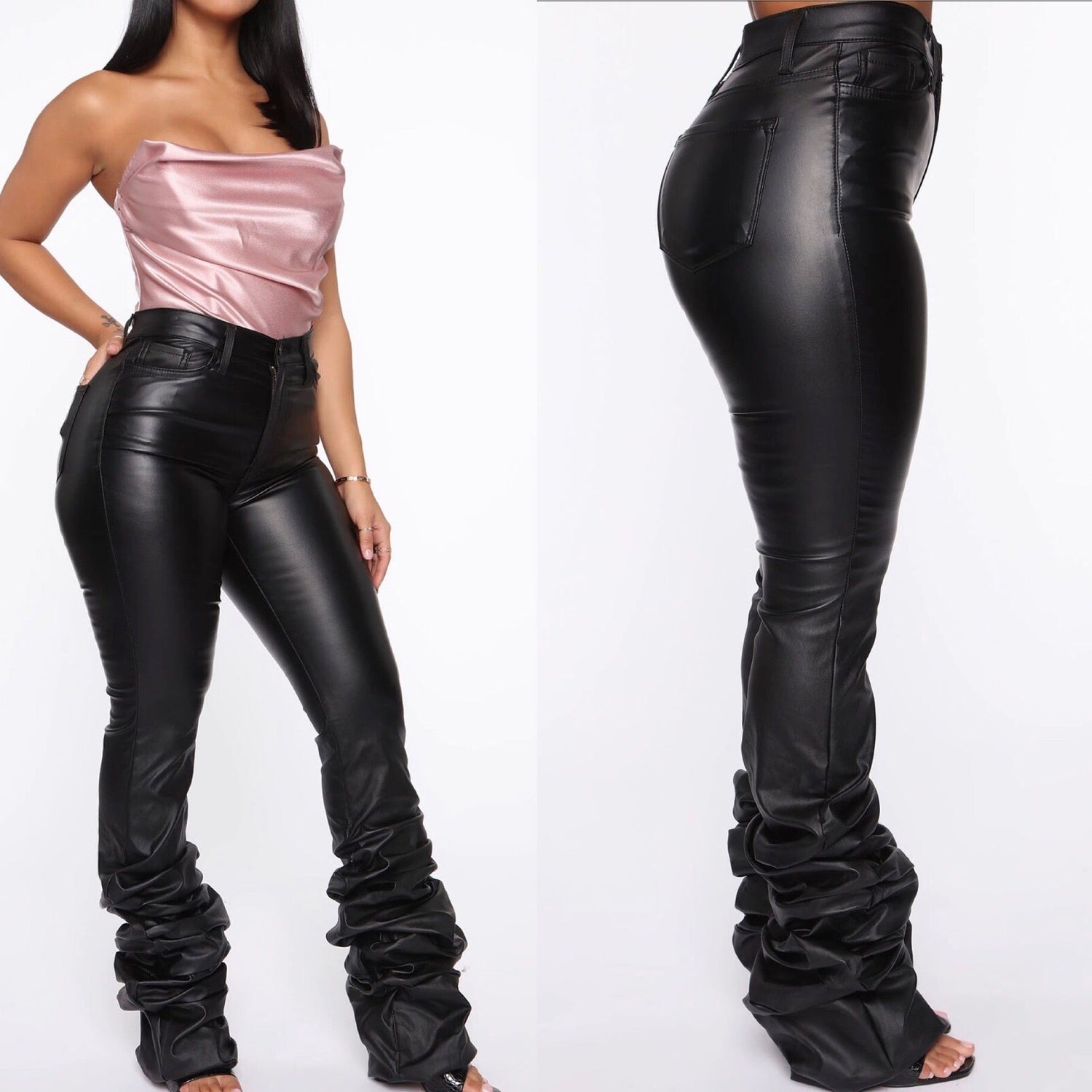 MAKE A STATEMENT HIGH-Waist LAYERED RUCHED PANTS