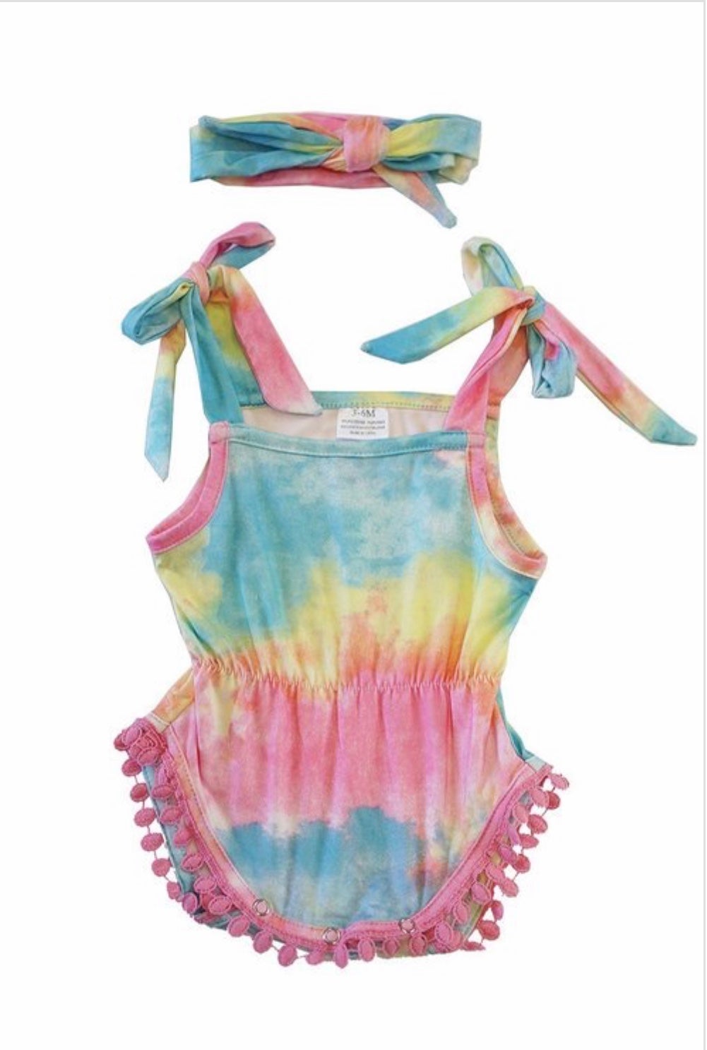 Weekend Baby Girl Tie-Dye-Romper Set