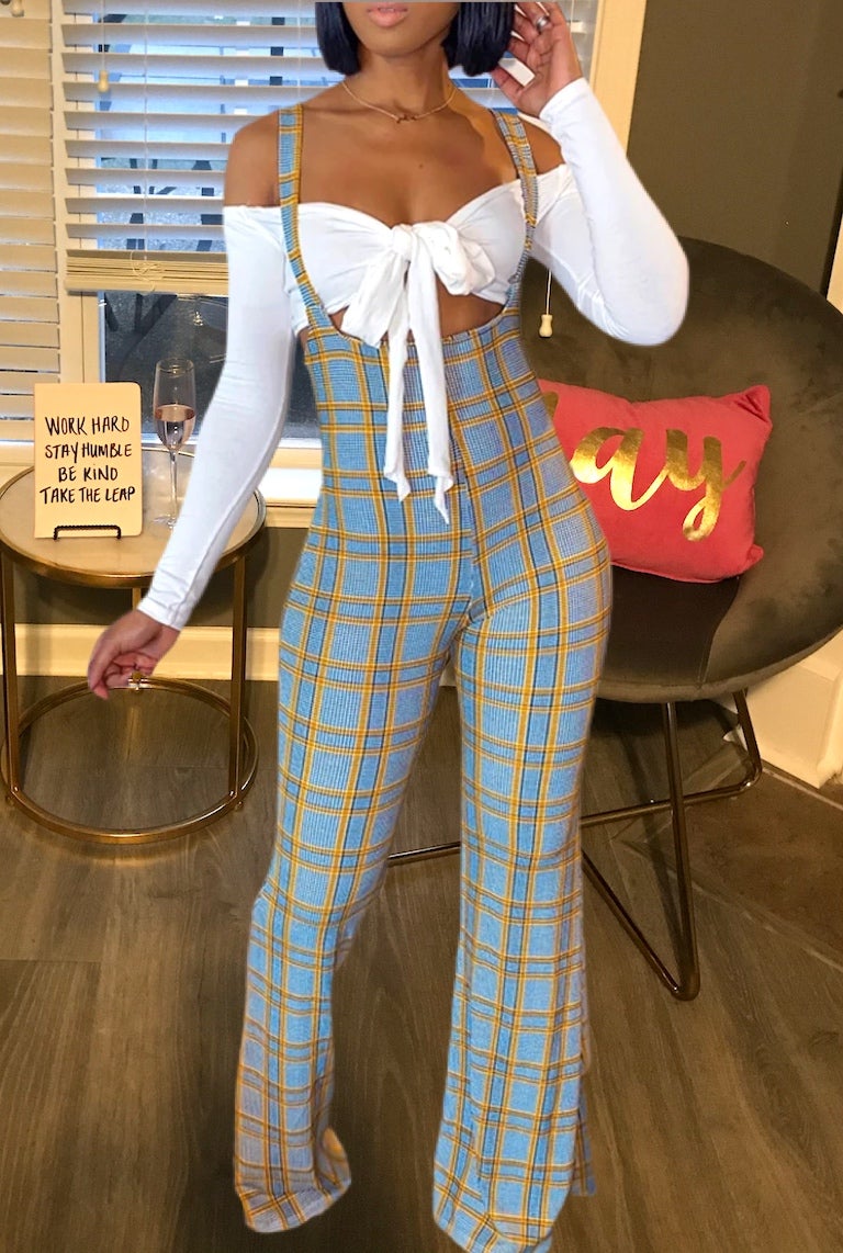 Keep It Preppy Plaid Pants Set