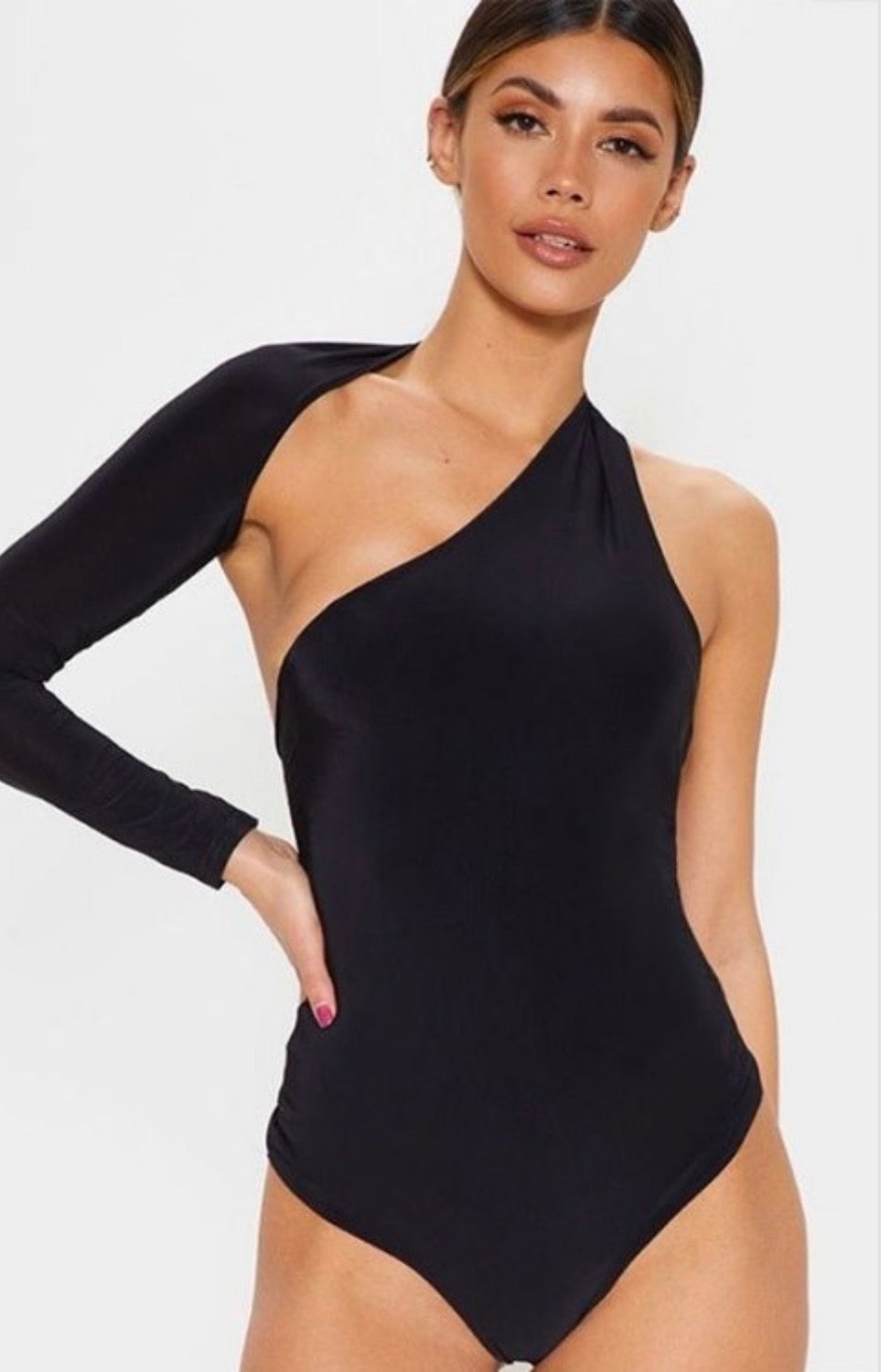  Rihanna One Shoulder Bodysuit 